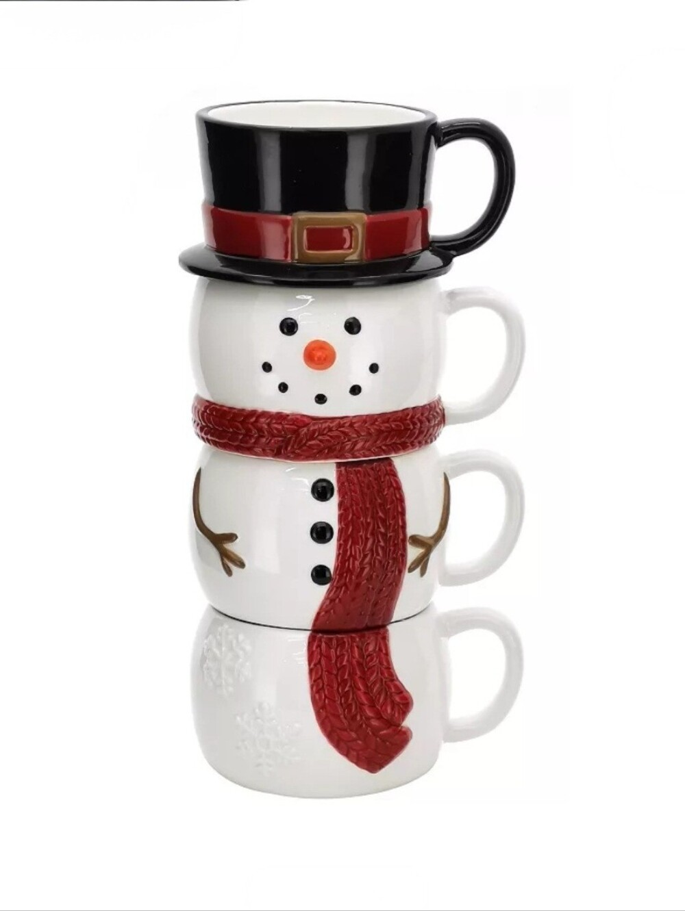 St. Nicholas Square® Yuletide 4-pc. Stacking Snowman Mug Set